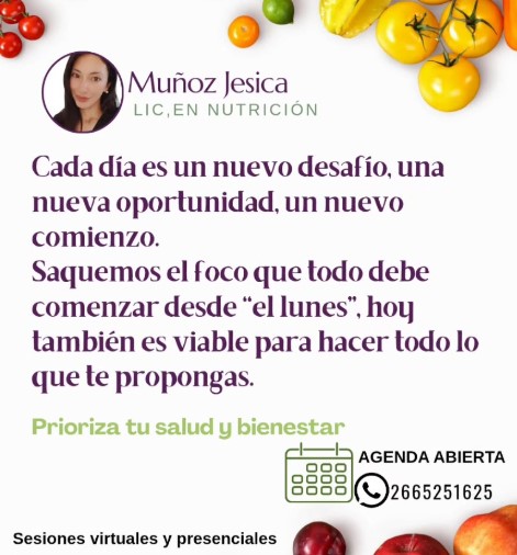 Lic. Jesica Muñoz, Nutricionista
